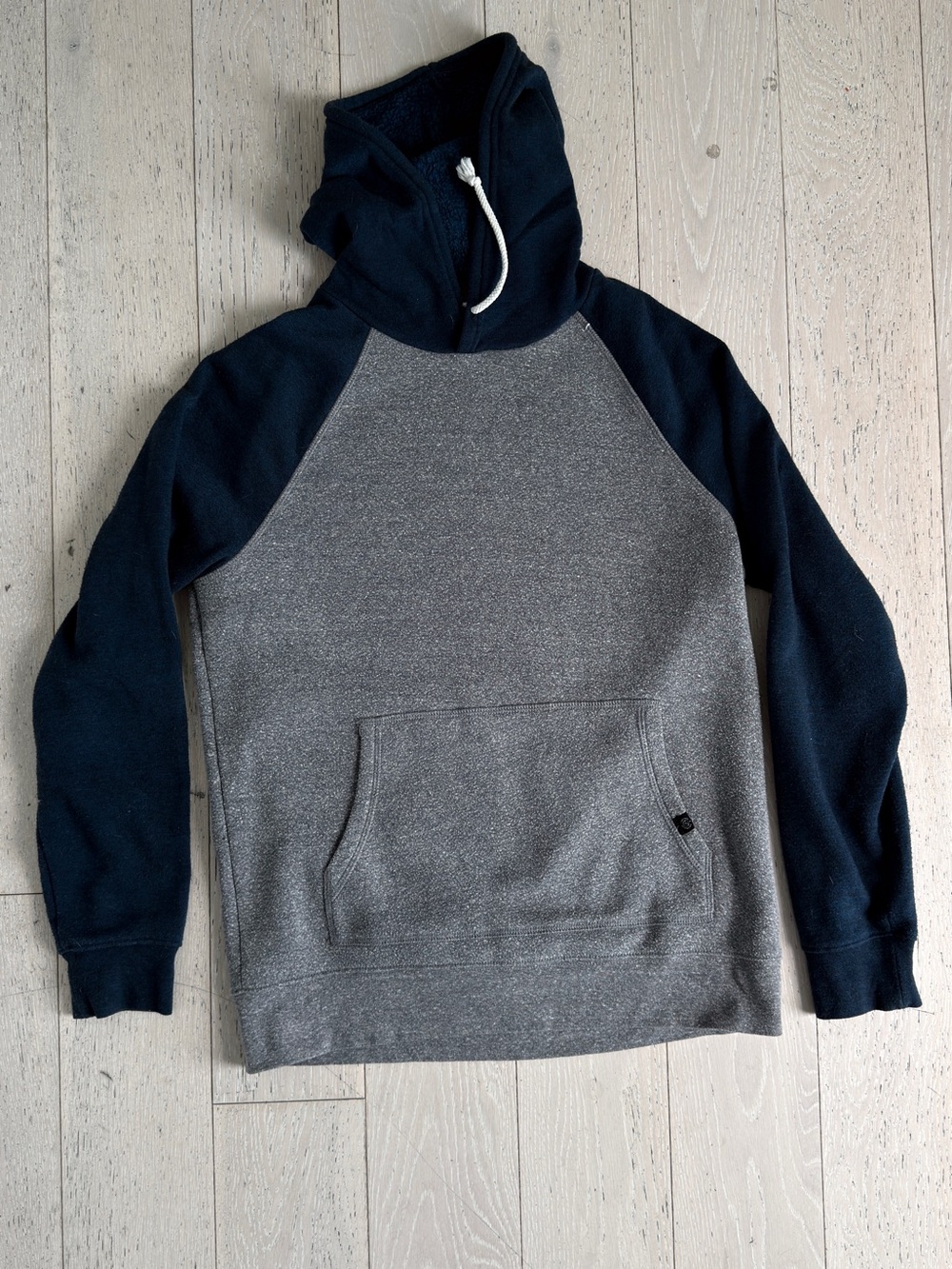Threads 4 Thought Navy & Gray Raglan Hooded Sweatshirt